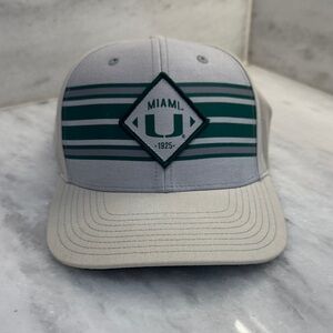 CAPTIVATING HEADWARE Green Gray University of Miami Hurricanes Cap Baseball Hat
